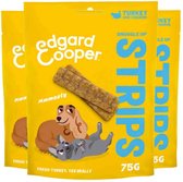 3x Edgard & Cooper Adult Strips Kalkoen - Kip 75 gr