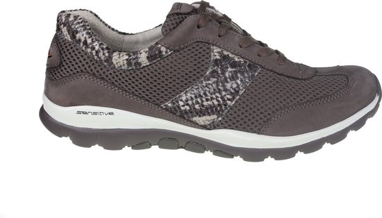 Gabor rollingsoft sensitive 66.966.29 - dames rollende wandelsneaker - grijs - maat 38.5 (EU) 5.5 (UK)