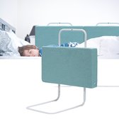 Bedhekje Valbescherming bed, boxspringbed in hoogte verstelbaar 40-60 cm, vlas bedbeschermingshekje geschikt matrassen 5-30 cm breed, bedomranding 60 cm, groen 1 stuk