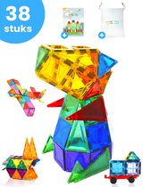 Magnetisch Speelgoed 38 Stuks - Magnetic Tiles - Constructiespeelgoed - Montessori Speelgoed - Magnetische Bouwstenen - Magnetische Tegels - Speelgoed 3 t/m 12 jaar