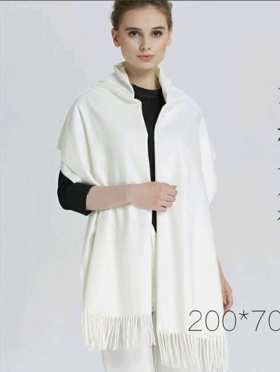 Écharpe en imitation cachemire pour femmes, châle de couleur unie, multifonctionnel et Simple, L-200cm x 70cm