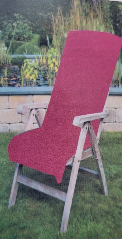 Kussenbeschermer tuinstoel Fuchsia 60x130 cm - Tuinstoelhanddoek roze Stoelhanddoek