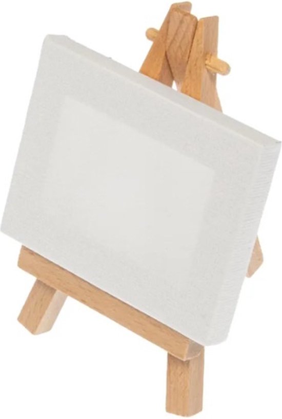 4 stuks mini-ezels van hout, A-frame, driehoekige ezel, mini-houten display, schildersezel, opvouwbaar voor eenvoudige opslag, voor schilderen, waterverf, acrylschilderen, 20 x 15 cm