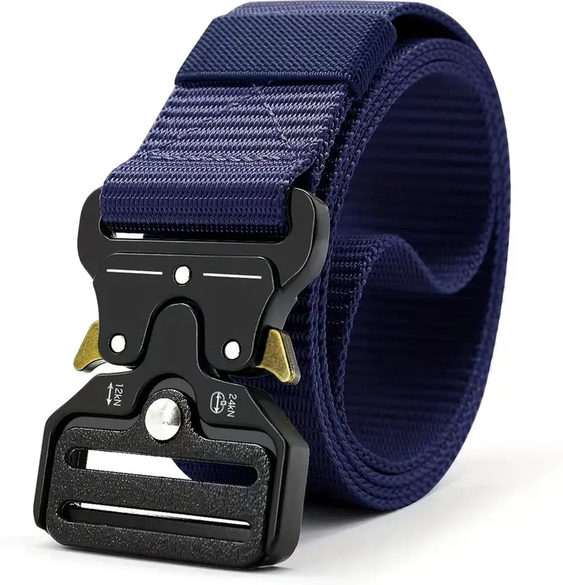 Tactische Riem Unisex - Verstelbare Canvas Riem voor Heren en Dames - Marineblauwe Tactical Belt - Nylon Riem - Casual Jeans Riem