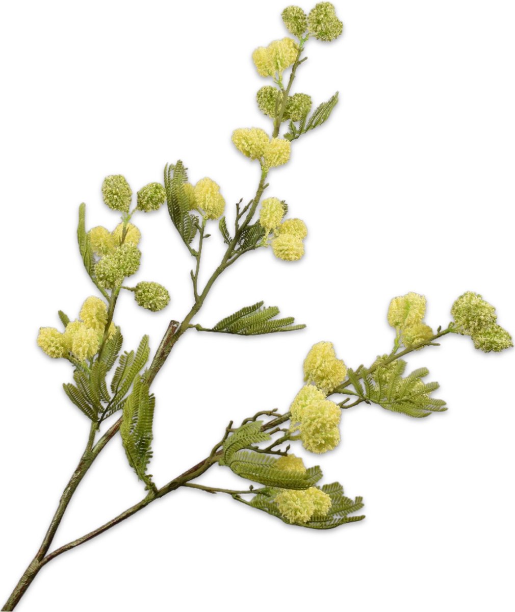 Silk-ka Kunstbloem-Zijden Bloem Mimosa Tak Geel 100 cm