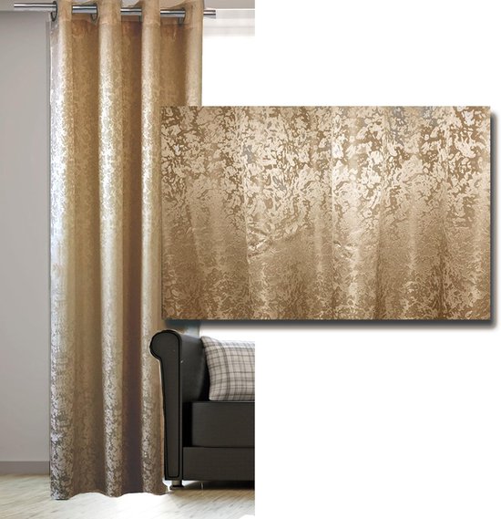 Home Textiles Mendola Tenda Jennifer Pannello 140x245 Cm, Colore Miele