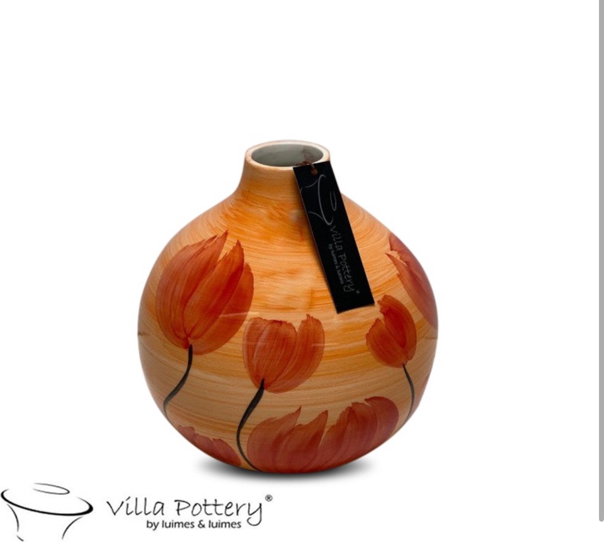 Irishflowers Vaas - Villa Pottery - Voorjaarscollectie - Keramiek - Decoratie - Francis 1_1 Orange/Red Rood