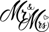 Servetten Mr & Mrs - Papier - Wit / Zwart - 33 x 33 cm - Maat S - Set van 18 - Aanmaakblokjes