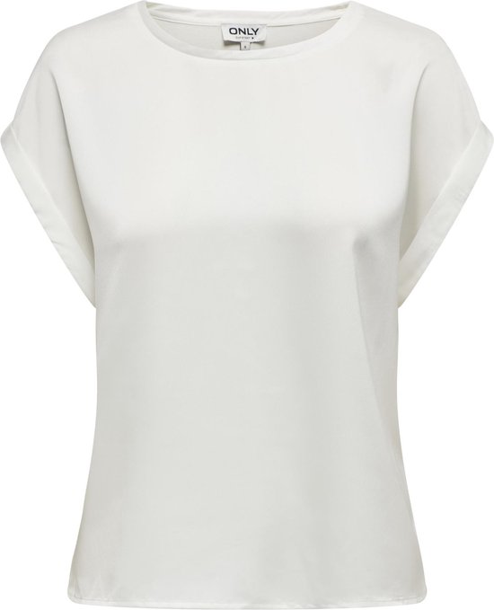 ONLY ONLLIEKE S/S SATIN MIX TOP WVN NOOS Dames Top