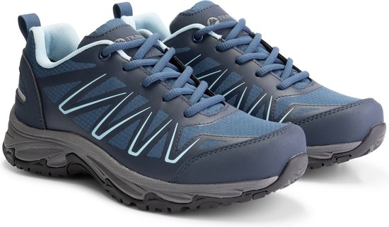 Travelin' Trige - Chaussures de randonnée basses femme - Imperméables et respirantes - Bleu foncé - Taille 37