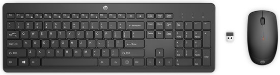 HP 230 - Draadloos Toetsenbord met Muis - Qwerty ISO - Zwart
