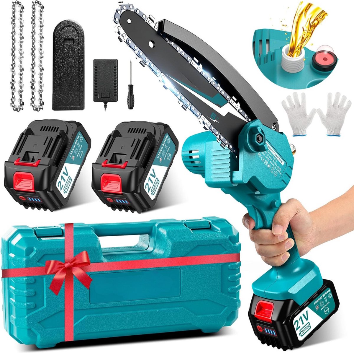 Mini Kettingzaag Elektrisch Mini Kettingzaag Met Accu Elektrische Snoeischaar Accu Snoeischaar Kettingzaag Accu