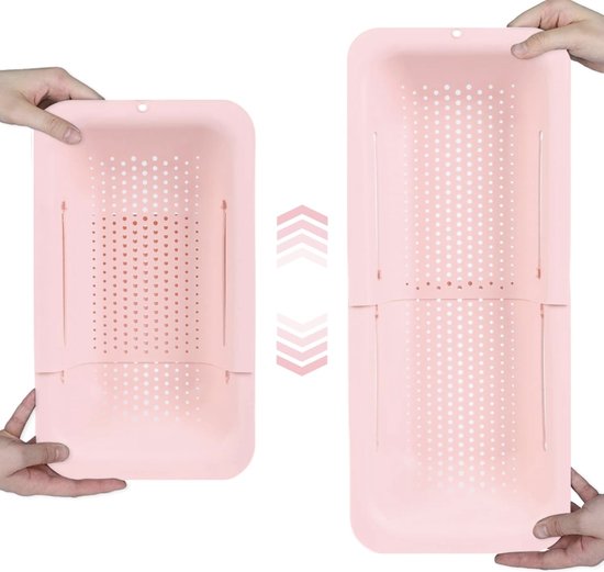 Zeef keuken uitschuifbaar (34-47cm), techextra zeefmand boven de