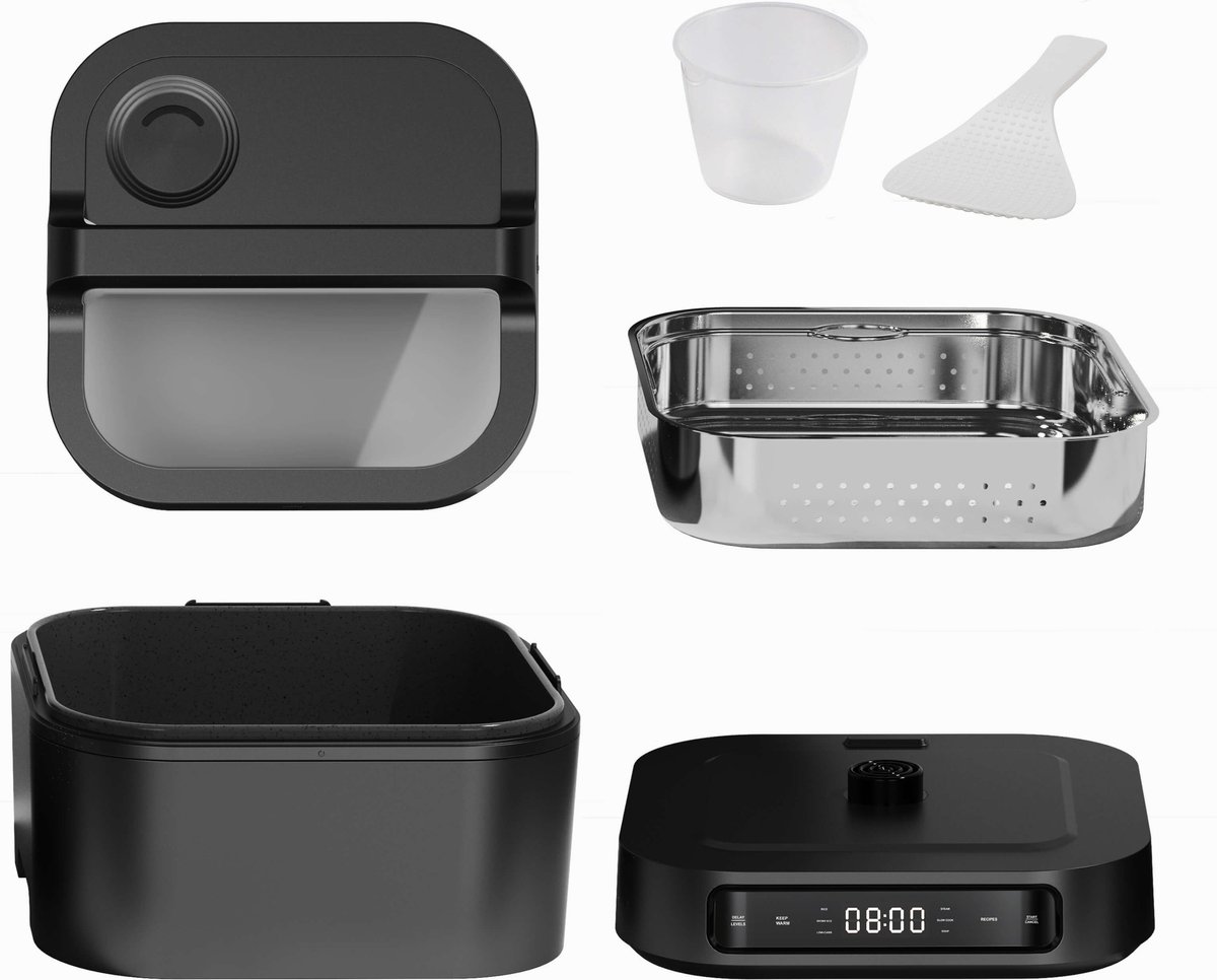 TurboTronic DMC20 Multicooker 4L - Rijstkoker - Stoomkoker - Zwart – foto 8