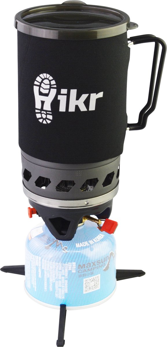 Hikr® Gasbrander - 1,4 liter gasstel - Campingkooktoestel - Snel water koken - Gaskoker - Gas waterkoker - Kooksysteem - Camping - Outdoor - Kooktoestel van Hikr — afbeelding 4