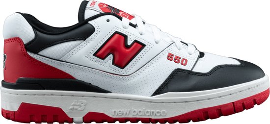 New Balance 550 White Red Black - BB550HR1 - Maat 45 - ZWART - Schoenen
