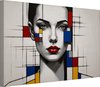 Femme façon Piet Mondrian