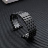 Smartwatchbandje RVS - Zwart - Royal Empire - Stainless Steel - Geschikt Voor iWatch - Metalen Band - 42mm/44mm/45mm/49mm - Zakelijke RVS band - Kleur Zwart