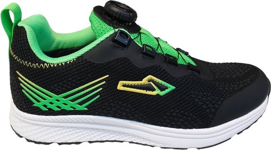 Piedro Sport - Daan - Sneakers - Zwart Groen - Vetersluiting draaisluiting - Schoenmaat - 31