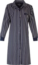 Medaillon Dames Nachthemd - Doorknoop - Blauw - Maat XXL