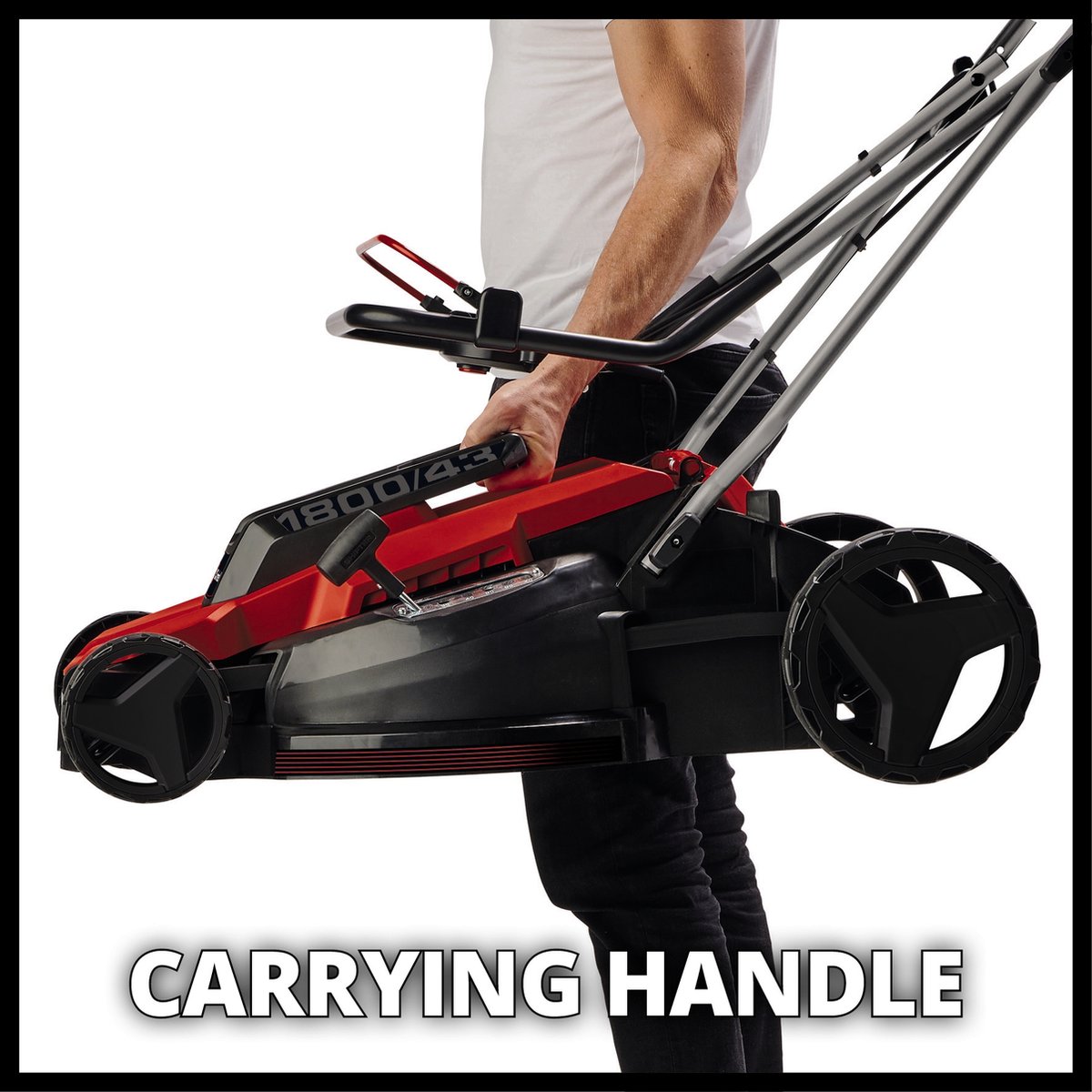 Einhell Elektrische Grasmaaier GC-EM 1800/43 - 1800 W - Maaibreedte: 43 cm - 50 L opvangbak - Aanbevolen gazonoppervlakte: tot 800 m² - Maaihoogte: 20-65 mm – foto 2