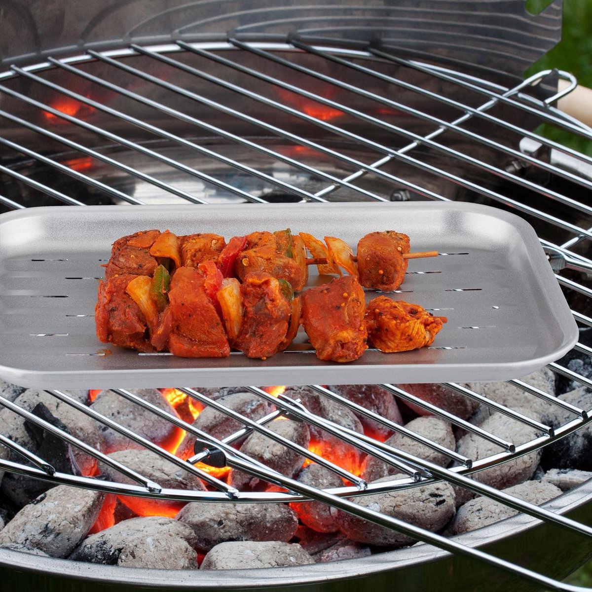 relaxdays 10 x grillplaat voor barbecue bbq bakplaat barbecue plaat