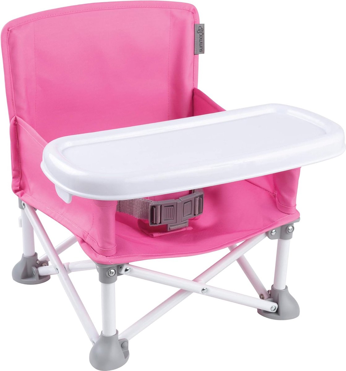 360 Living - Kinderstoel Inklapbaar - Roze - Eetstoel Baby - Kinderzetel - Camping Kinderstoel Inklapbaar met Eetblad - Kinder Eetstoel