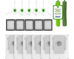 DEGG® - Onderhoudspakket XXL - Geschikt voor iRobot Roomba - 6x Stofzuigerzakken - 5x Hepa filter - 5x Zijborstel - 2x Roller - Geschikt voor iRobot Roomba Onderdelen - i7 i7+ i3 i3+ i4 i4+ i5 i5+ i6 i6+ i8 i8+ E5 E6 E7