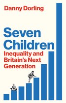 Boekomslag voor "Seven Children: Inequality and Britain's Next Generation" door Danny Dorling. Blauwe staafdiagram met kinderen op de staven.