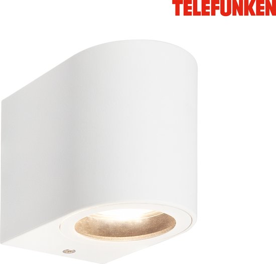 TELEFUNKEN - LED Wandlamp - 322906TF - IP44 - Verwisselbare lamp - 8 x 7 x 9 cm - Wit