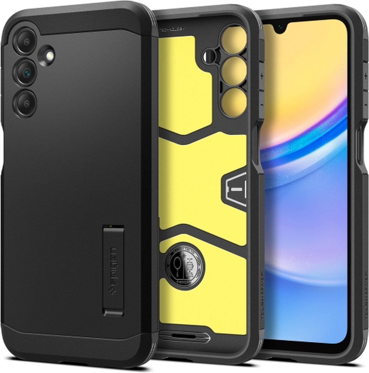 Spigen Hoesje geschikt voor Samsung Galaxy A15 4G/5G - Tough Armor - Zwart