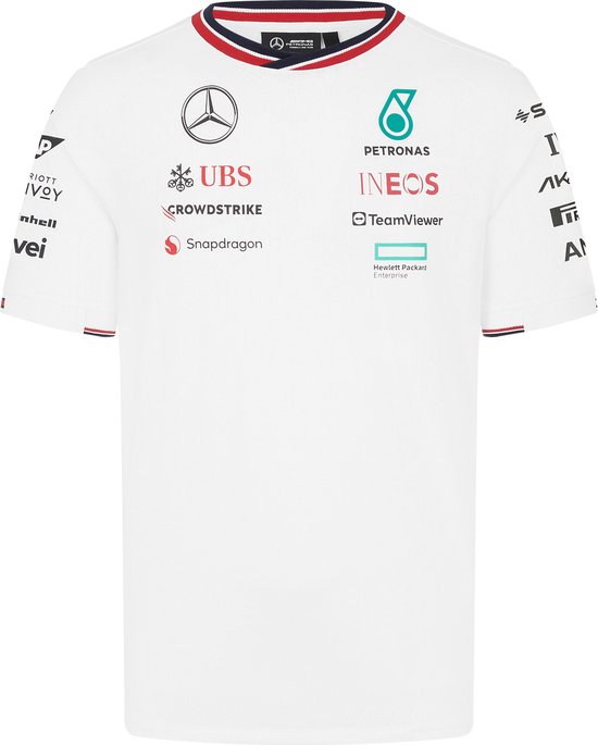 Mercedes Teamline Shirt Wit 2024 XXL - Lewis Hamilton - George Russel - Formule 1