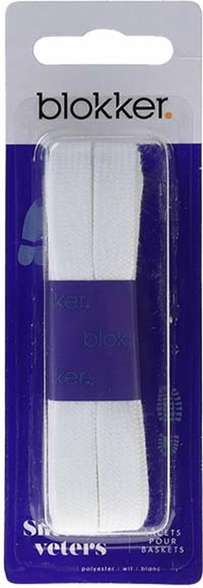 Sneaker Veters - Platte Veter - 8 tot 9 paar ogen - 150CM - Wit