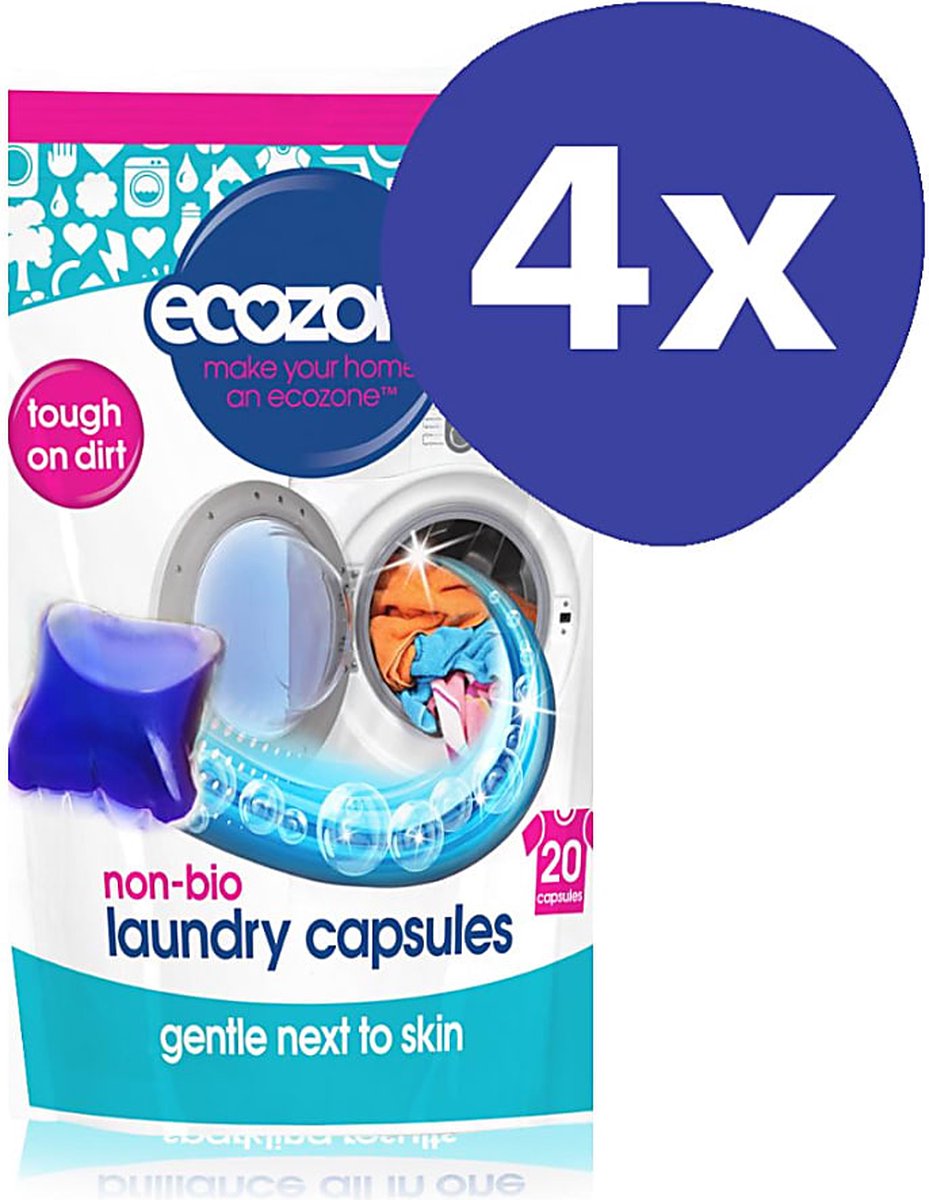 Goedkoopste Ecozone Non Bio Wascapsules (4x 20 stuks