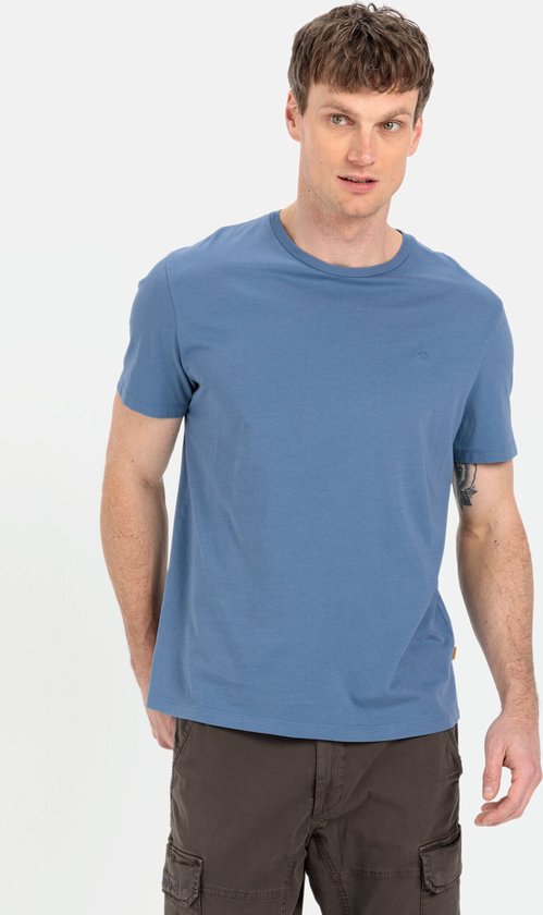 camel active Jersey T-shirt gemaakt van gecertificeerd organic cotton - Maat menswear-6XL - Blauw