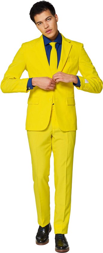 OppoSuits Yellow Fellow - Mannen Kostuum - Geel - Feest - Maat 54
