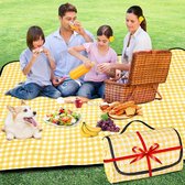Picknickdeken, campingdeken, waterdicht, 200 x 150 cm, picknickdeken met draaggreep, opvouwbaar, picknickdeken, geschikt voor 4-6 personen in het park, tuin, strand, gazon