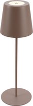 Bol.com BRILONER Kiki - Oplaadbare Tafellamp - snoerloze lamp - met touch dimbaar - met batterij - in hoogte verstelbaar - Ø10.5... aanbieding