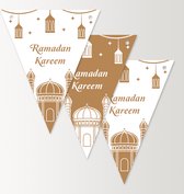 Ramadan decoratie | Fotofabriek Ramadan vlaggenlijn | Ramadan Mubarak | Ramadan versiering | Ramadan slinger | Beige