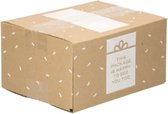 1 x Cadeau doos / Geschenk Kartonnen Dozen In Bruin Enkelgolfkarton 22x20x15cm "This package is happy to see you " /Amerikaanse vouwdozen / verzenddozen / dozen karton
