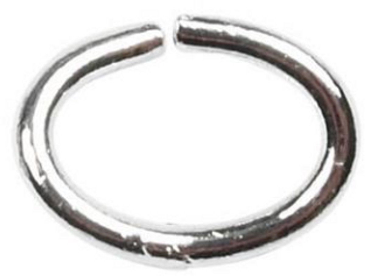 Creotime Ovalen Ring 1 X 4 X 6 Mm Zilver 40 Stuks
