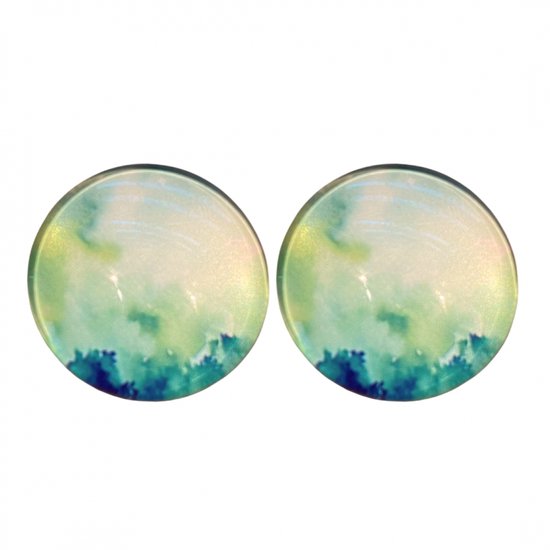 Clip -oorbellen -Mint -2 cm- groen- Geen gaatje- Charme Bijoux