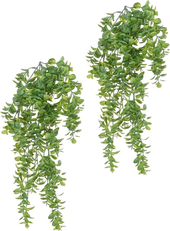 Louis Maes kunstplanten - 2x - Buxus - groen - hangende takken bos van 150 cm