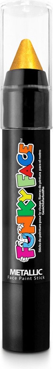 Paintglow Face paint stick - metallic geel - 3,5 gram - schmink/make-up stift/potlood