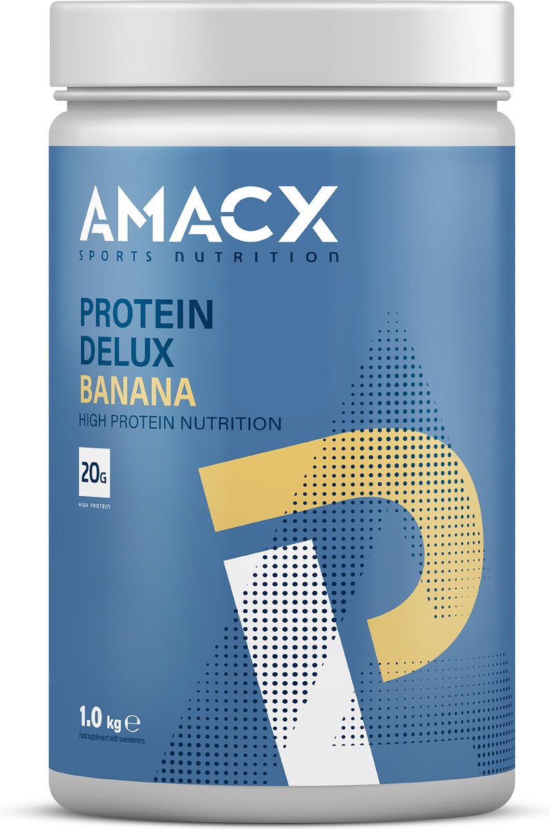 Amacx Protein Delux - Whey Protein - Proteine Poeder - Hersteldrank - Banana - 1000 gram