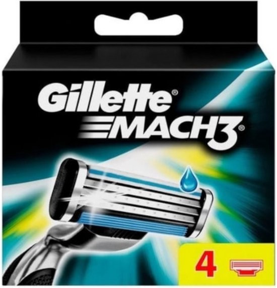 Gillette - Mach 3 - Langdurige scherpte - 4 Navulscheermesjes