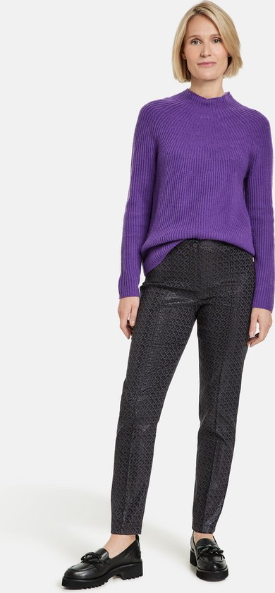 Gerry Weber Dames Blazer Wolmix - Korte Effen Blazer Met Bouclé Look