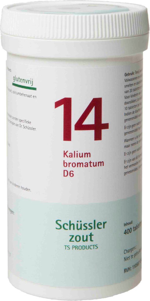Goedkoopste Pfluger Schussler Zout nr 14 Kalium Bromatum D6 - 1 x 400 tabletten