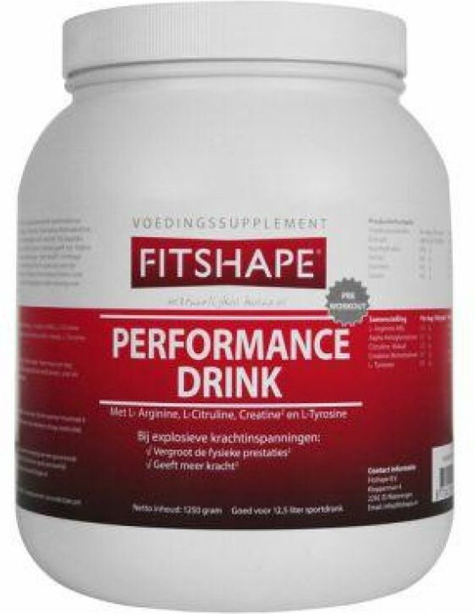Fitshape - Performance Drink 1250 gram
