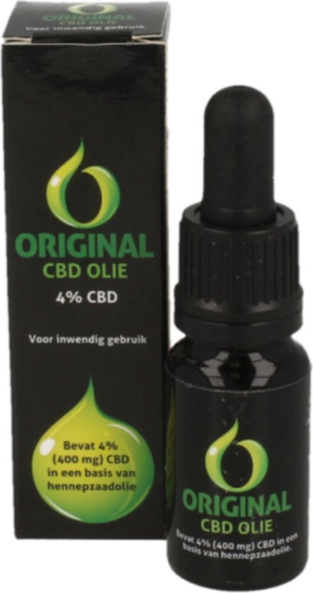 Original CBD olie 10ml - 4% 400mg cbd per druppel - raw hennep full spectrum - niet verhit maar volgens duurzame co2 methode - Behoud van terpenen - getest op maximale kracht en zuiverheid